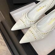 Chanel White Pump Heel 5.5cm - 4