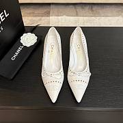 Chanel White Pump Heel 5.5cm - 3