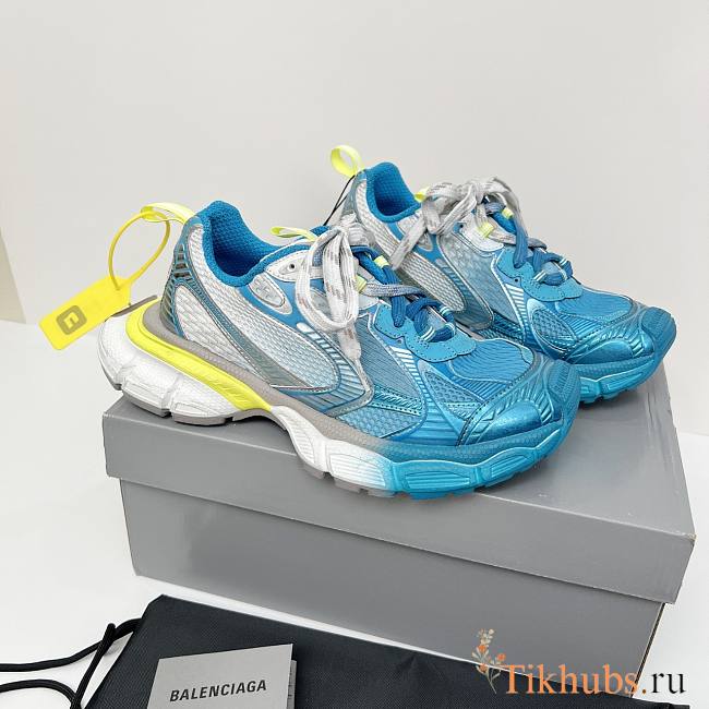 Balenciaga 3XL Toe Spray Sneaker White Bue Yellow - 1