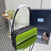 Prada Swing Smooth Leather Shoulder Bag Green 28x11.5x10cm - 5