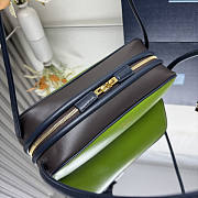 Prada Swing Smooth Leather Shoulder Bag Green 28x11.5x10cm - 4