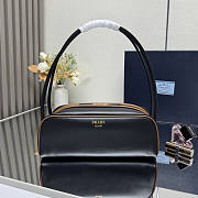 Prada Swing Smooth Leather Shoulder Bag Brown 28x11.5x10cm - 1