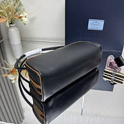 Prada Swing Smooth Leather Shoulder Bag Brown 28x11.5x10cm - 5