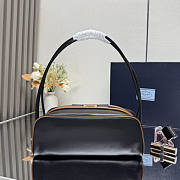 Prada Swing Smooth Leather Shoulder Bag Brown 28x11.5x10cm - 4