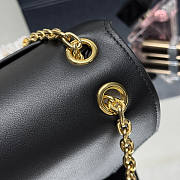 Prada Doux Medium Leather Shoulder Bag Black 29x16x9.5cm - 6