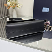 Prada Doux Medium Leather Shoulder Bag Black 29x16x9.5cm - 4