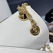 Prada Doux Medium Leather Shoulder Bag White 29x16x9.5cm - 6