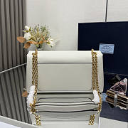 Prada Doux Medium Leather Shoulder Bag White 29x16x9.5cm - 2