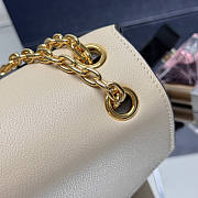 Prada Doux Medium Leather Shoulder Bag Beige 29x16x9.5cm - 5