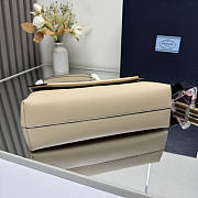 Prada Doux Medium Leather Shoulder Bag Beige 29x16x9.5cm - 2
