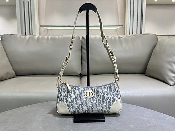 Dior 30 Montaigne Wanderlust Mini Bag Blue 26x12x7cm