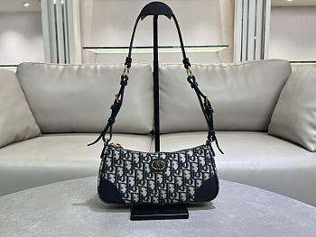 Dior 30 Montaigne Wanderlust Mini Blue Bag 26x12x7cm