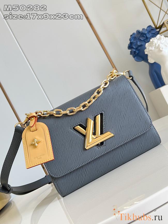 Louis Vuitton LV Twist MM Bag Grey 23x16x8cm - 1