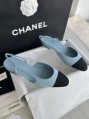 Chanel Slingback Blue Sandal Flat - 1