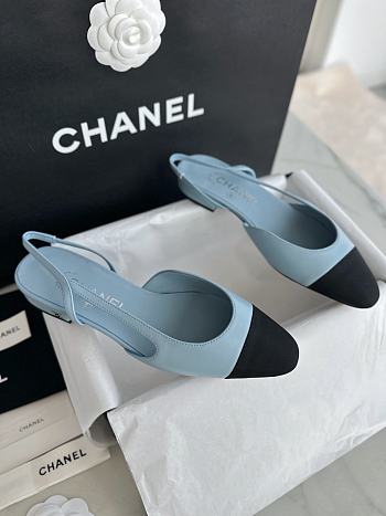 Chanel Slingback Blue Sandal Flat