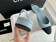 Chanel Slingback Blue Sandal Flat - 5