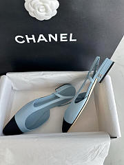 Chanel Slingback Blue Sandal Flat - 4