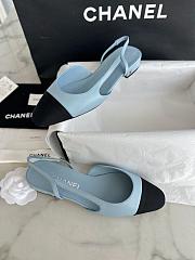 Chanel Slingback Blue Sandal Flat - 3