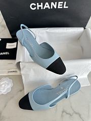 Chanel Slingback Blue Sandal Flat - 2