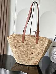 Celine Classic Panier Medium Couffin Raffia 31x23x17cm - 3