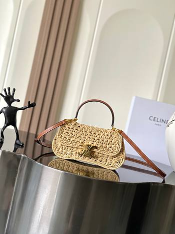 Celine Teen Lola Raffia Effect Bag 20x11.5x5cm