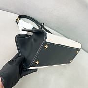 Prada Medium Linen Blend Leather Tote Bag 35x22.5x18cm - 6