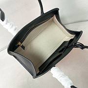 Prada Medium Linen Blend Leather Tote Bag 35x22.5x18cm - 3