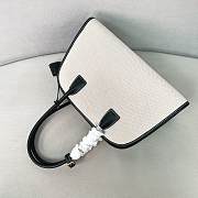 Prada Medium Linen Blend Leather Tote Bag 35x22.5x18cm - 2
