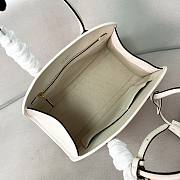 Prada Medium Linen Blend Leather White Tote Bag 35x22.5x18cm - 6