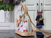 Louis Vuitton LV x TM Alma BB White Cherry 23.5x17.5x11.5cm - 4