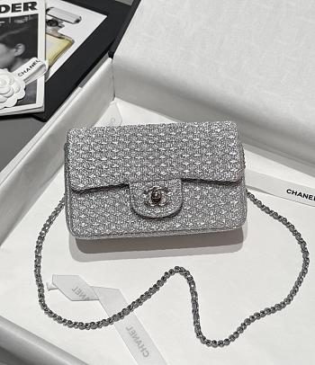 Chanel Small Flap Bag Grey 20cm