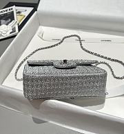 Chanel Small Flap Bag Grey 20cm - 4