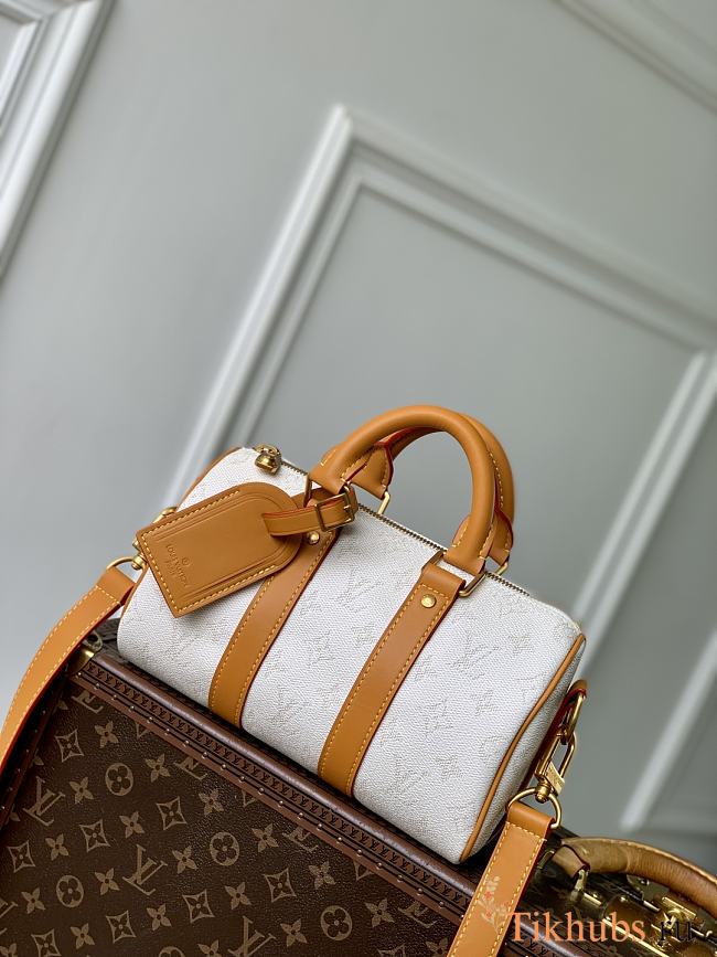 Louis Vuitton LV Keepall Bandoulière 25 White 25x15x11cm - 1