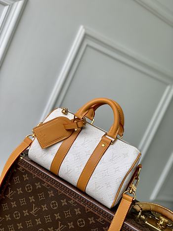 Louis Vuitton LV Keepall Bandoulière 25 White 25x15x11cm