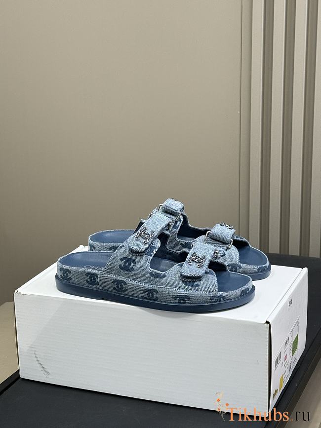 Chanel Mules Denim Blue - 1