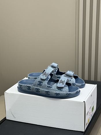 Chanel Mules Denim Blue