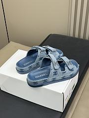 Chanel Mules Denim Blue - 4
