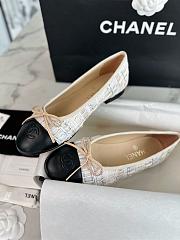Chanel Ballerina Beige Tweed Flat - 4