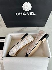 Chanel Ballerina Beige Tweed Flat - 3