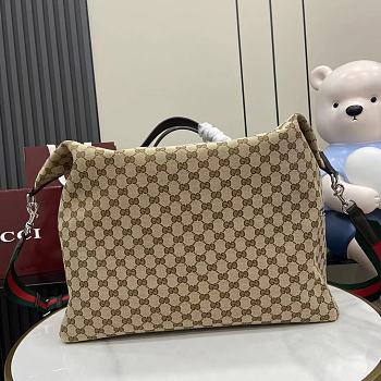 Gucci GG Canvas Medium Duffle Bag Beige 44x36x18cm