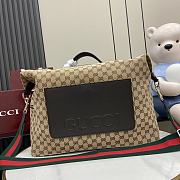 Gucci GG Canvas Medium Duffle Bag Beige 44x36x18cm - 5