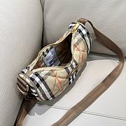 Burberry Horseshoe Check Crossbody Bag 23.5x18x7cm - 2