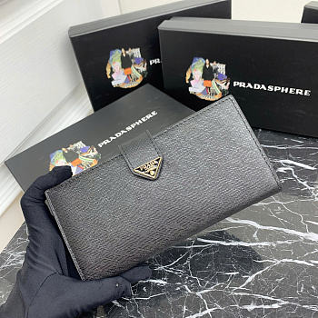 Prada Wallet Black 19x10x1cm