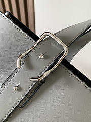 Loewe Buckle Horizontal Tote Calfskin Grey 38.7x9.2x32.9cm - 2