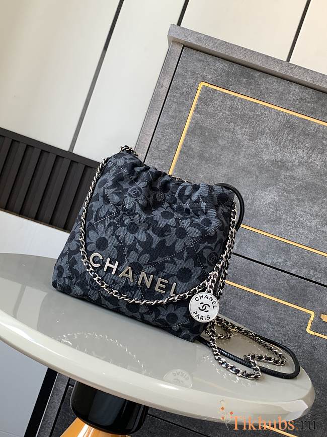 Chanel Mini 22 Handbag Denim 20x19x6cm - 1