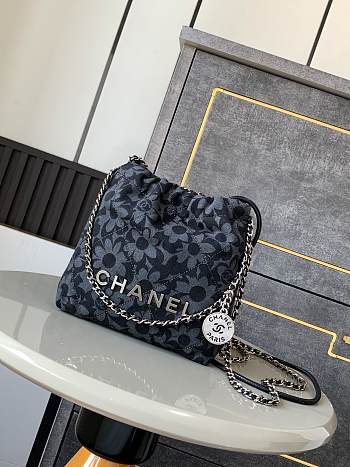 Chanel Mini 22 Handbag Denim 20x19x6cm