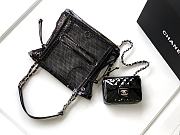 Chanel Tote Flap Bag Black Patent 26x28x9cm - 6