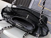 Chanel Tote Flap Bag Black Patent 26x28x9cm - 2