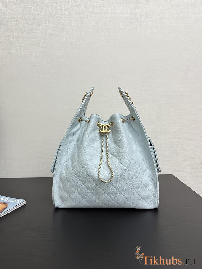 Chanel Medium 25C Hobo Bag Blue Caviar Gold 40x30x15cm - 1