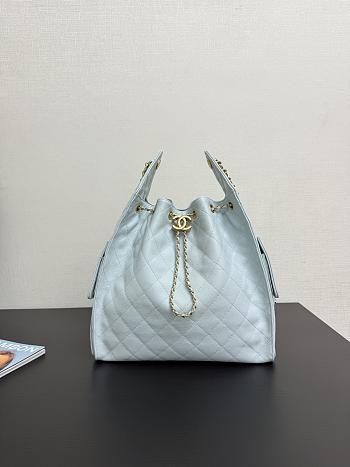 Chanel Medium 25C Hobo Bag Blue Caviar Gold 40x30x15cm
